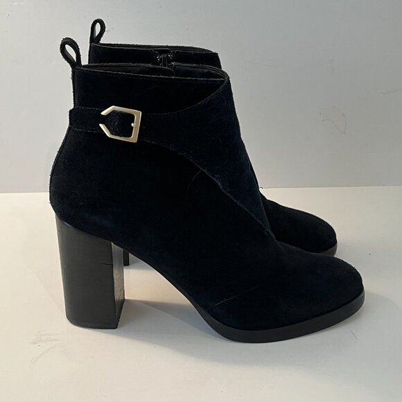 Cole Haan Harrington Grand Riding Side Zip Ankle Boots Black Suede Women's 9B - Picture 2 of 14